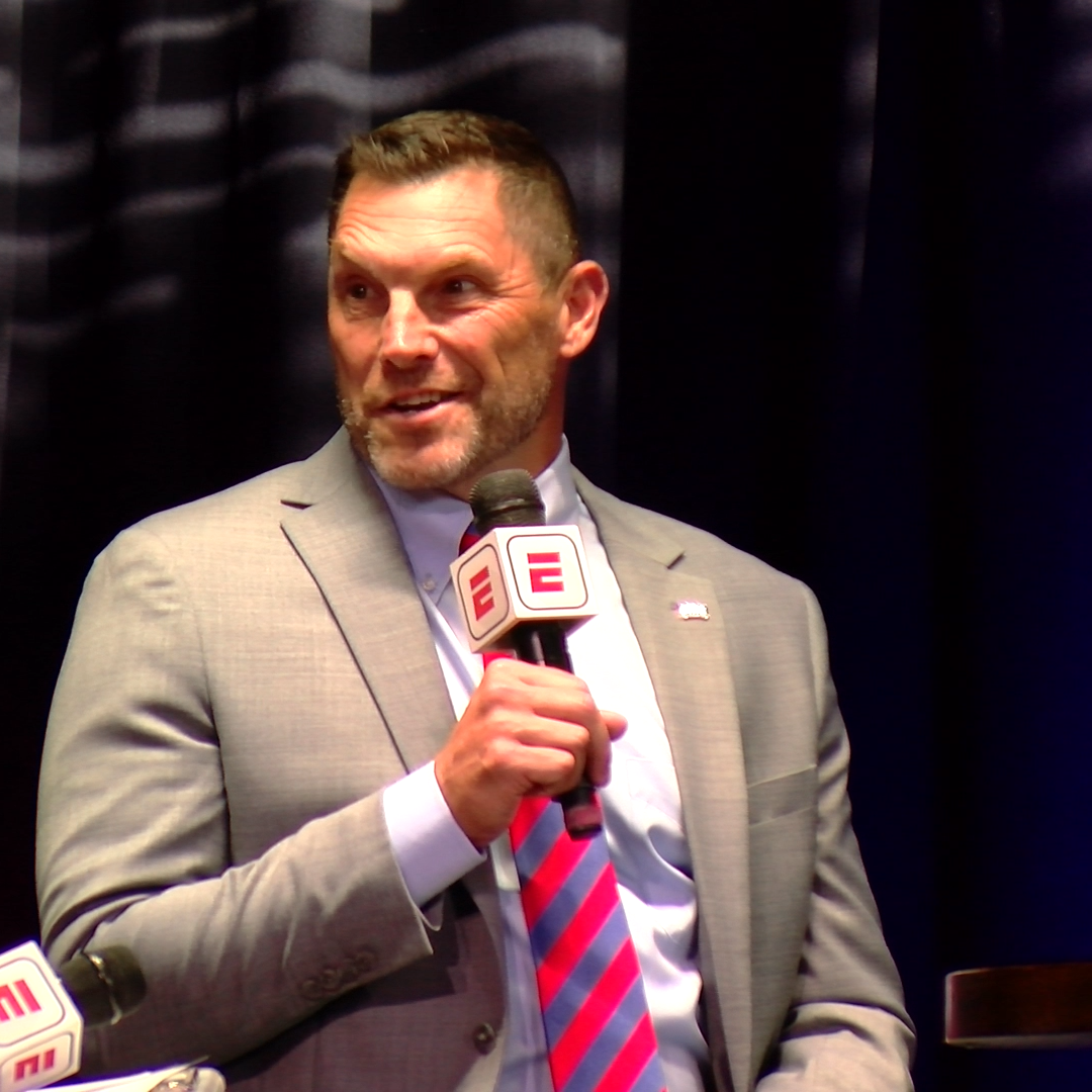 West Georgia football head coach Steve Englehart speaks at the UAC Kickoff event on July 21, 2026